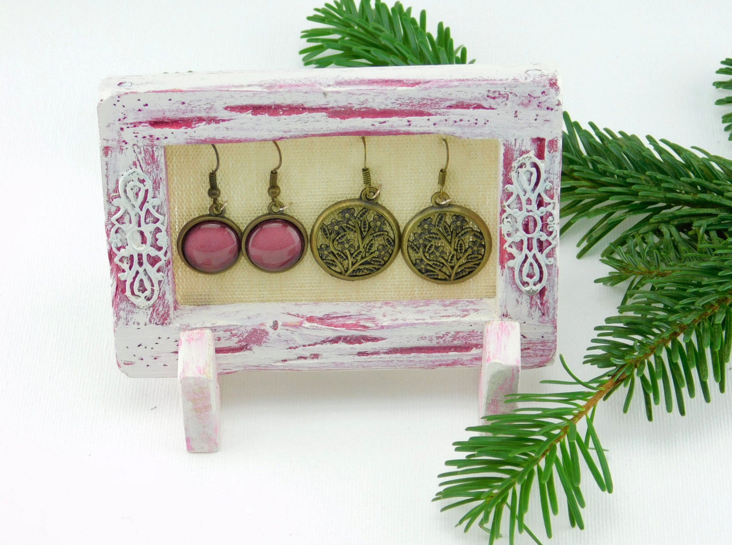 Geschenkset "Rosa" mit Ohrringen