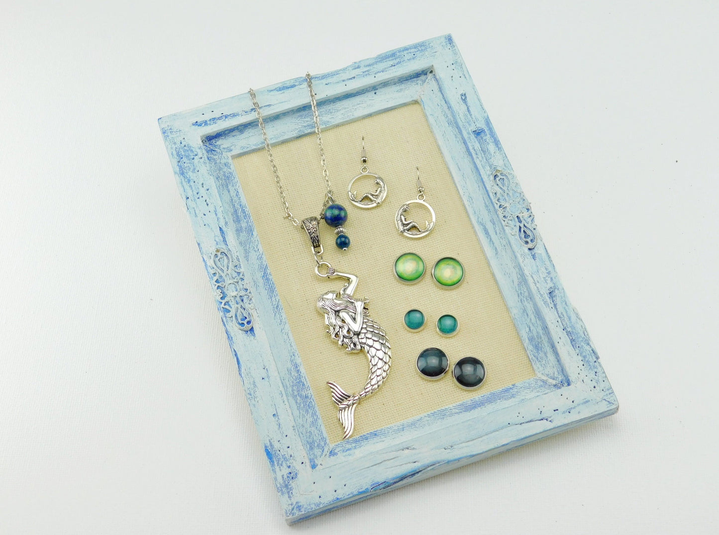 Schmuck Geschenkset Meerjungfrau mit Halskette und Ohrschmuck - die besondere Schmuck Geschenkidee