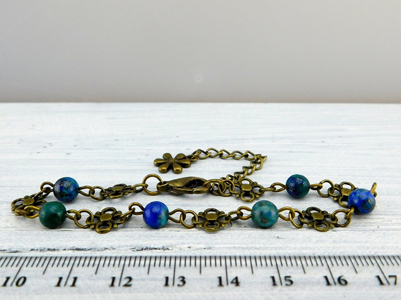 Boho Armband mit Halbedelsteinperlen