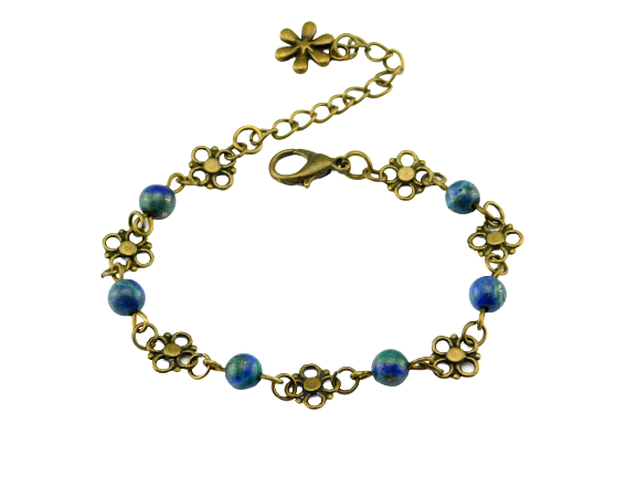 Boho Armband mit Halbedelsteinperlen