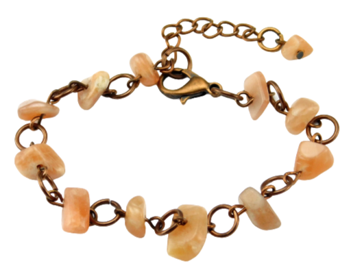 Kupfer & Quarz - Armband mit Natursteinen