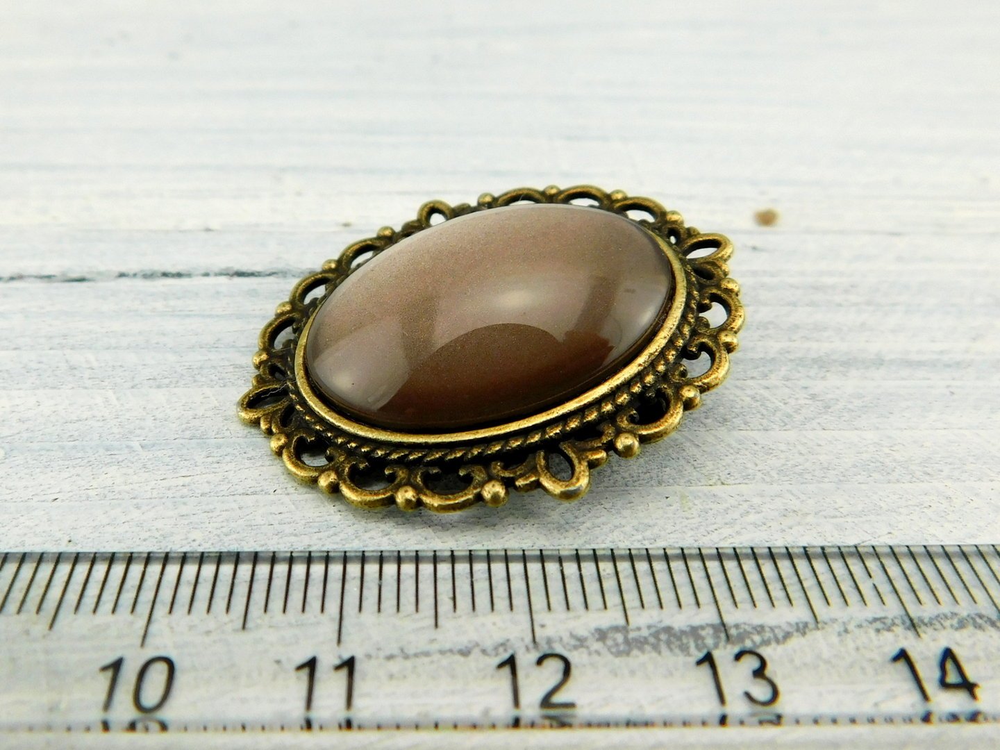 Geschenkset "Hellgold" mit Ring und Brosche - Vintage Schmuckstübchen