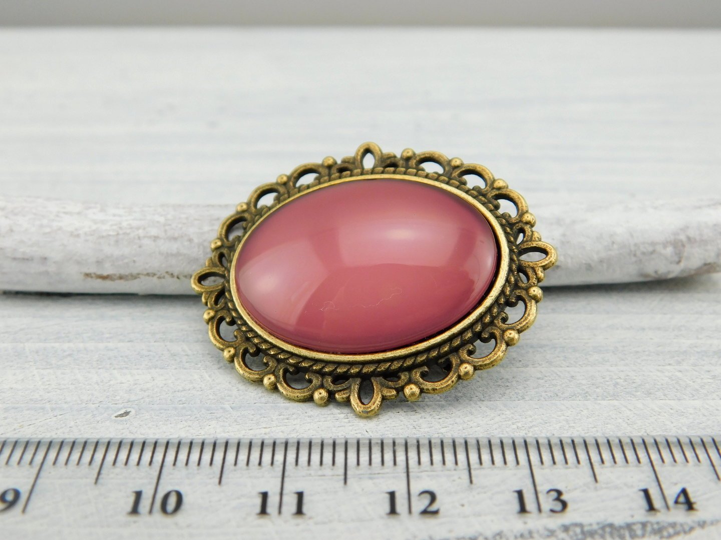 Geschenkset "Blütenrosa" mit Ring und Brosche - Vintage Schmuckstübchen
