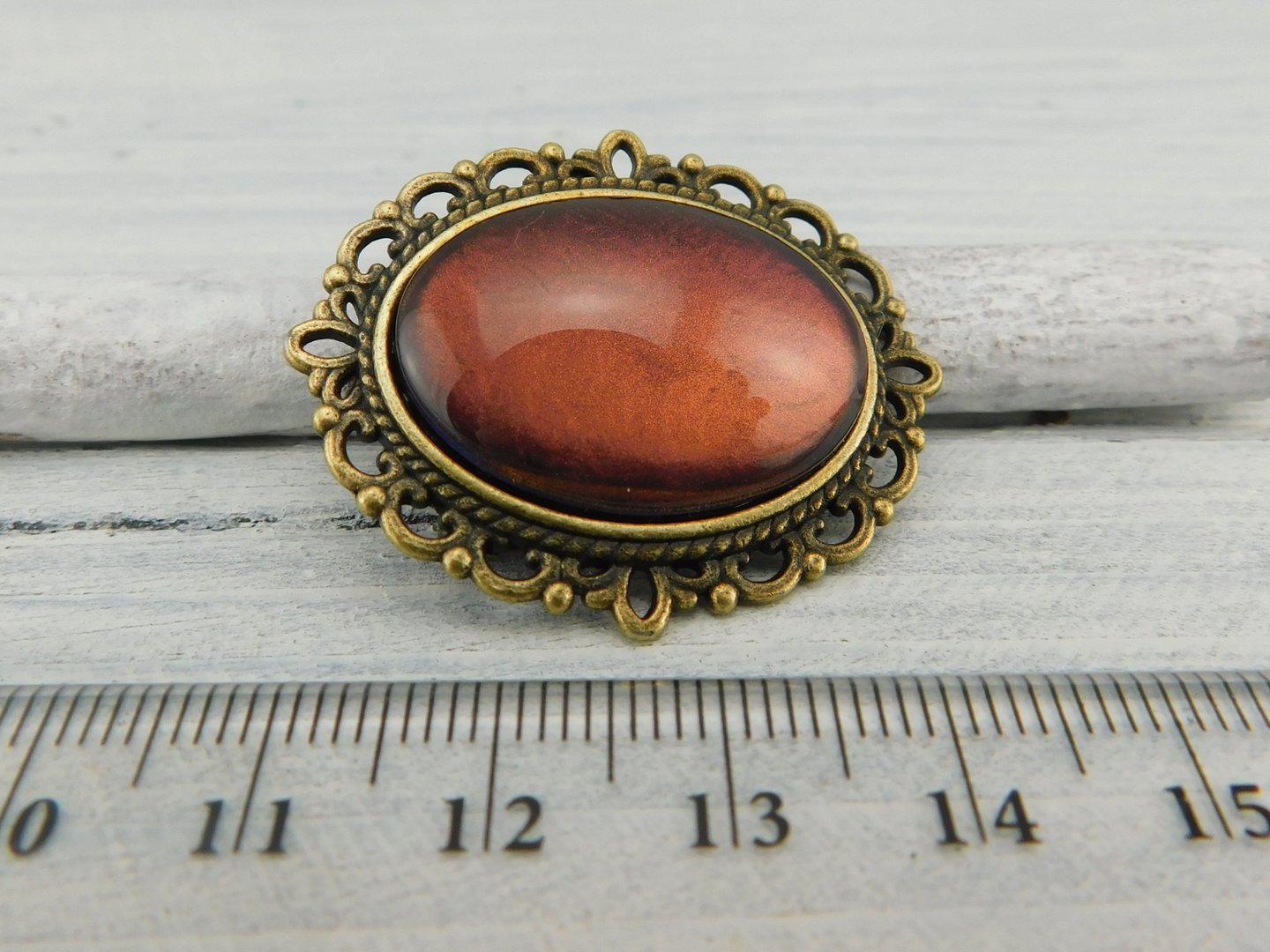 Geschenkset "Rosskastanie" mit Ring und Brosche - Vintage Schmuckstübchen