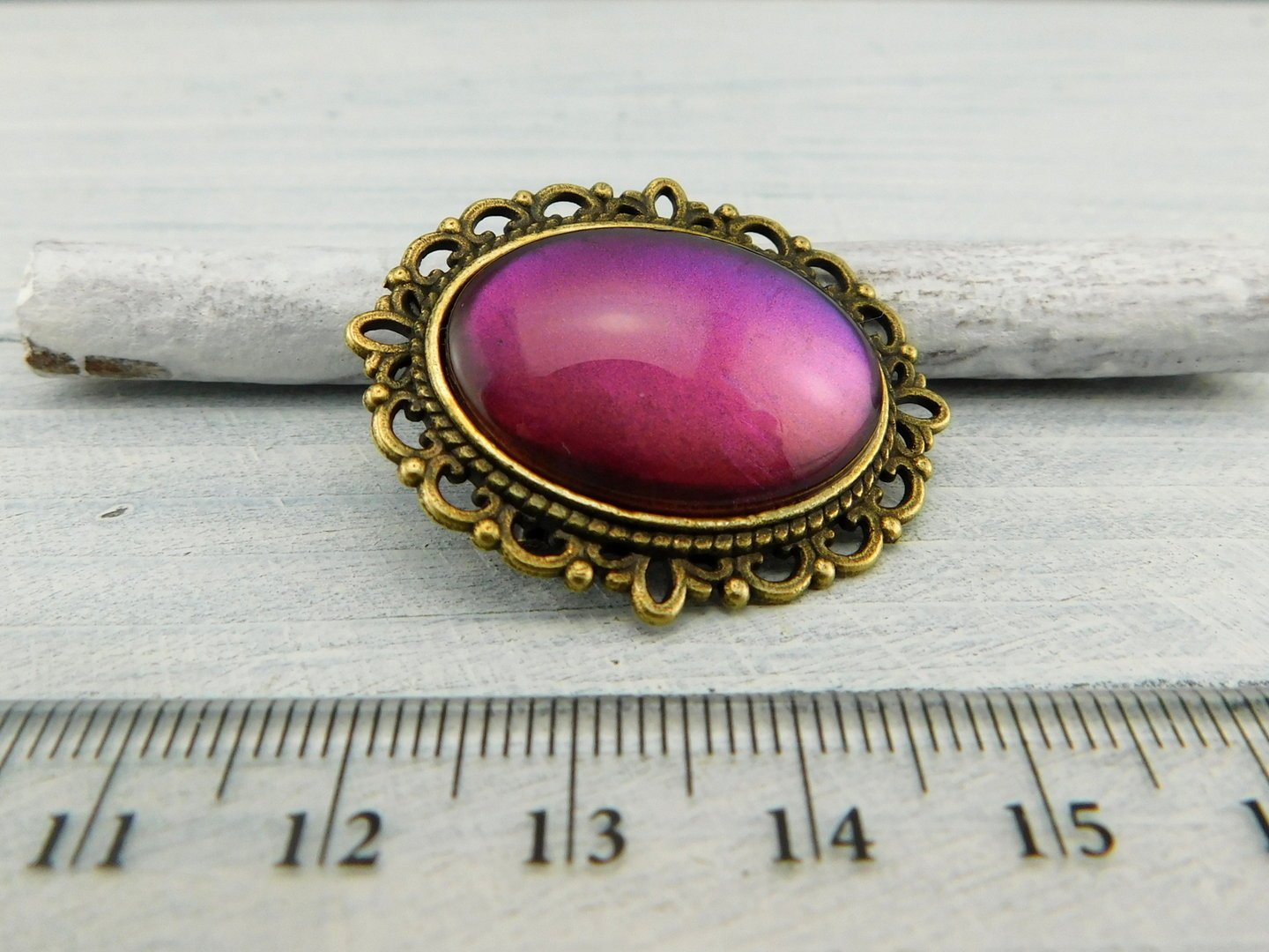 Geschenkset "Mystisches Violett" mit Ring und Brosche - Vintage Schmuckstübchen