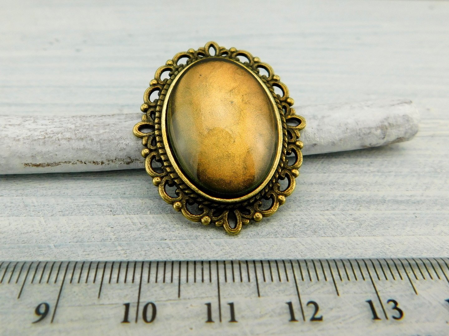 Geschenkset "Sonnenaufgang in Oz" mit Ring und Brosche - Vintage Schmuckstübchen