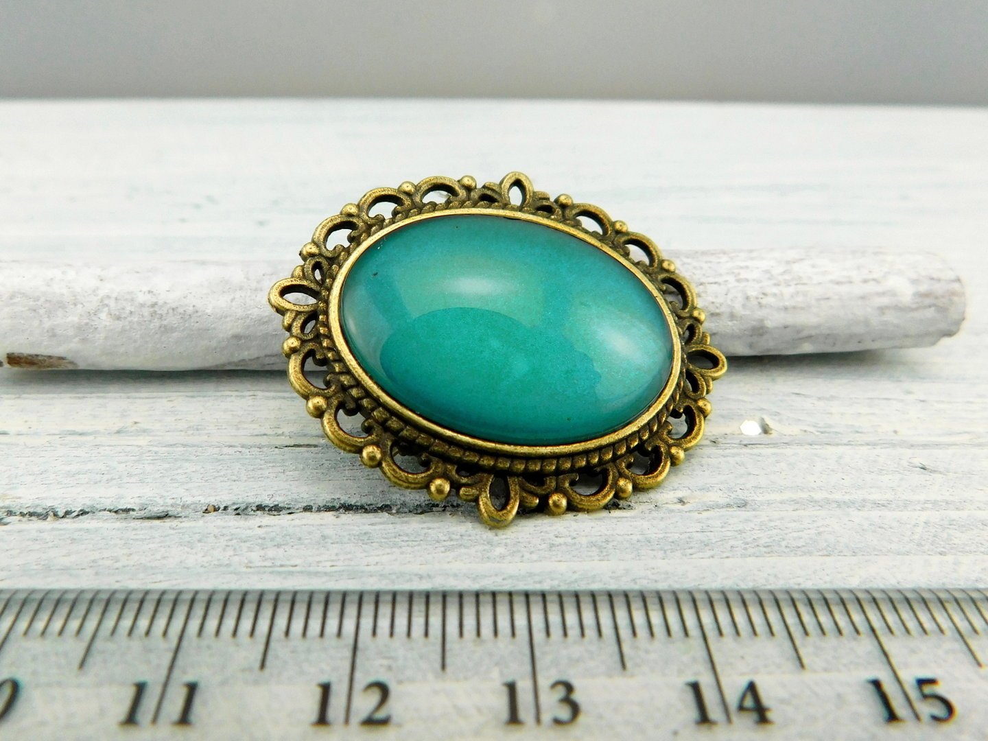 Geschenkset "Swimming Pool" mit Ring und Brosche - Vintage Schmuckstübchen