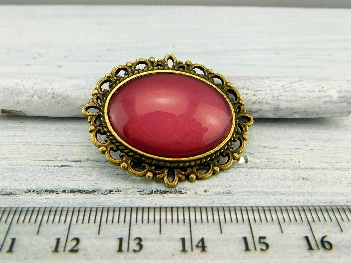 Geschenkset "Pink Orchid" mit Ring und Brosche - Vintage Schmuckstübchen