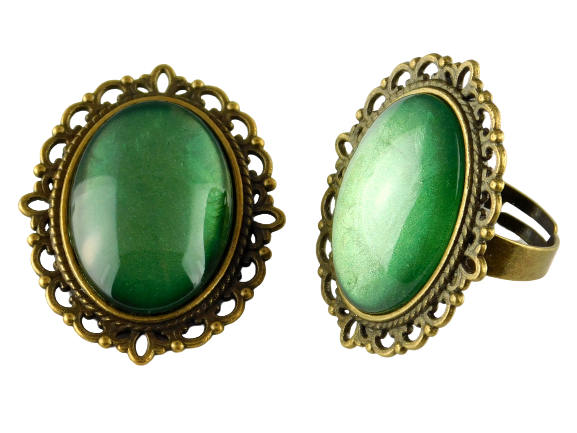 Geschenkset "Maigrün" mit Ring und Brosche