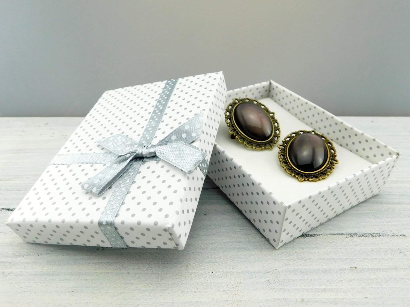 Geschenkset "Dämmerung" mit Ring und Brosche - Vintage Schmuckstübchen
