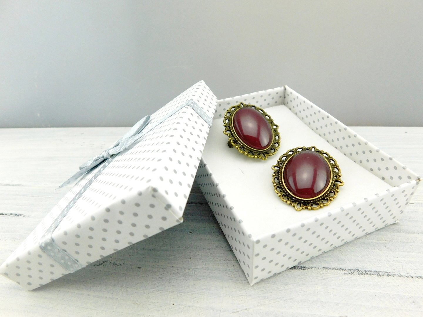Geschenkset "Beere" mit Ring und Brosche - Vintage Schmuckstübchen
