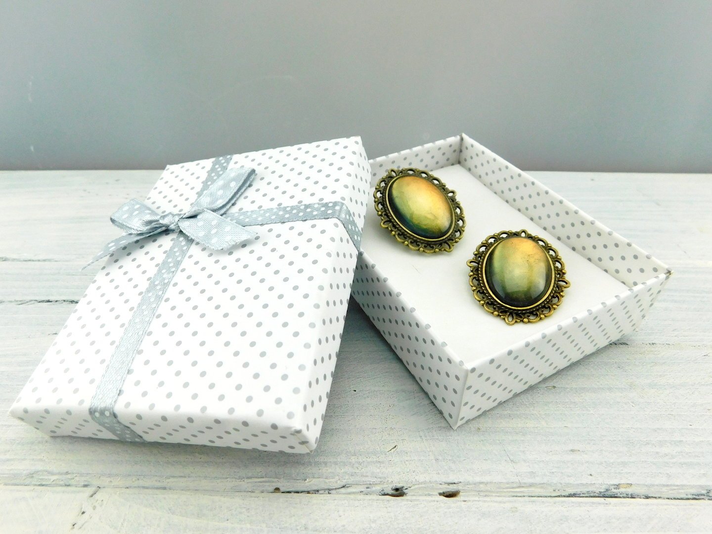 Geschenkset "Sonnenaufgang in Oz" mit Ring und Brosche - Vintage Schmuckstübchen