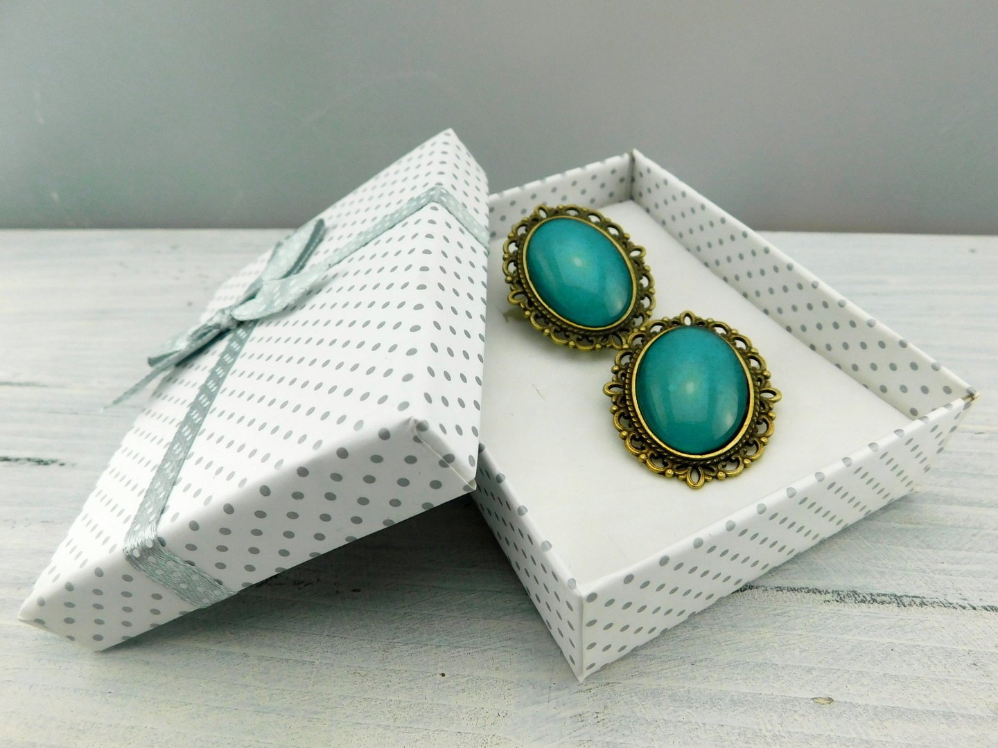 Geschenkset "Swimming Pool" mit Ring und Brosche - Vintage Schmuckstübchen
