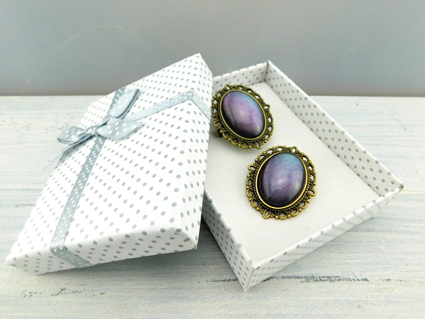 Geschenkset "Mystisches Metall" mit Ring und Brosche - Vintage Schmuckstübchen