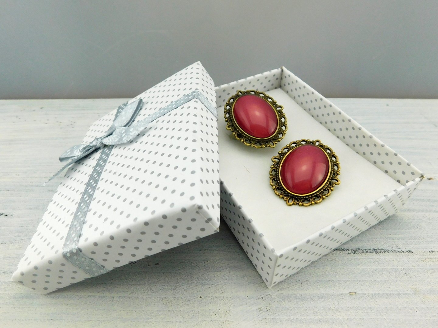 Geschenkset "Pink Orchid" mit Ring und Brosche - Vintage Schmuckstübchen