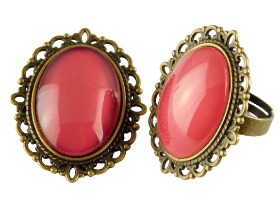 Geschenkset "Pink Orchid" mit Ring und Brosche
