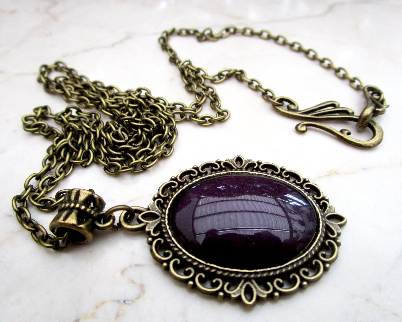 Vintage Cabochon Halskette - Vintage Schmuckstübchen