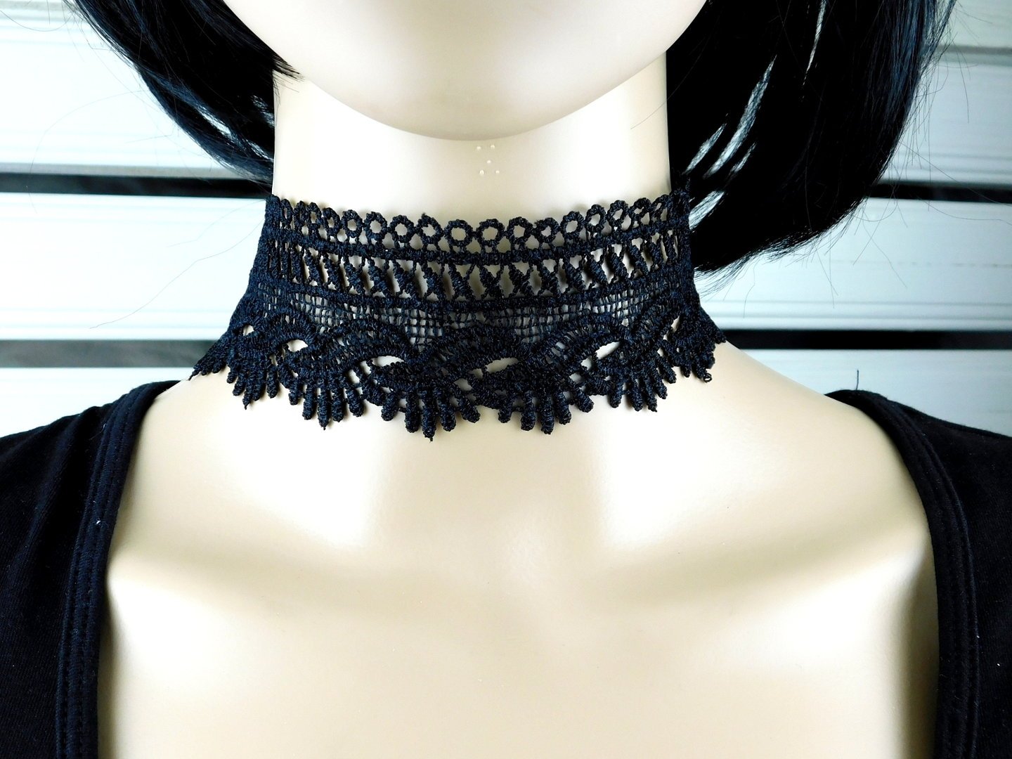 Schwarzes Halsband "Mysterious Beauty" - Vintage Schmuckstübchen