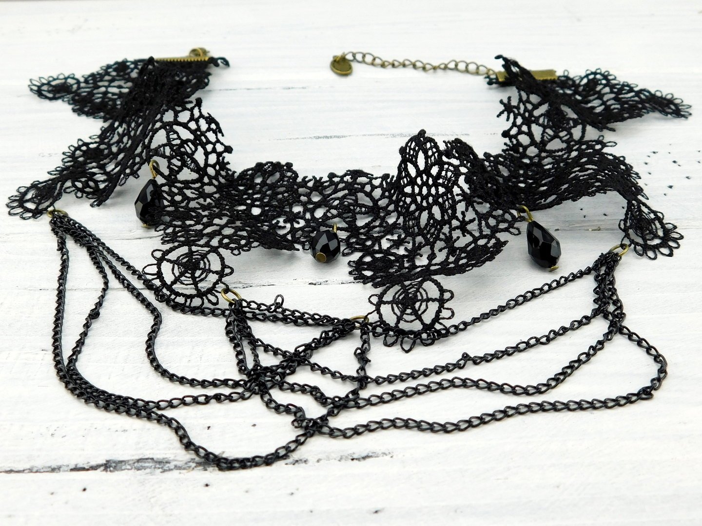 Schwarzes Halsband "Queen of the Twiligtht" - Vintage Schmuckstübchen