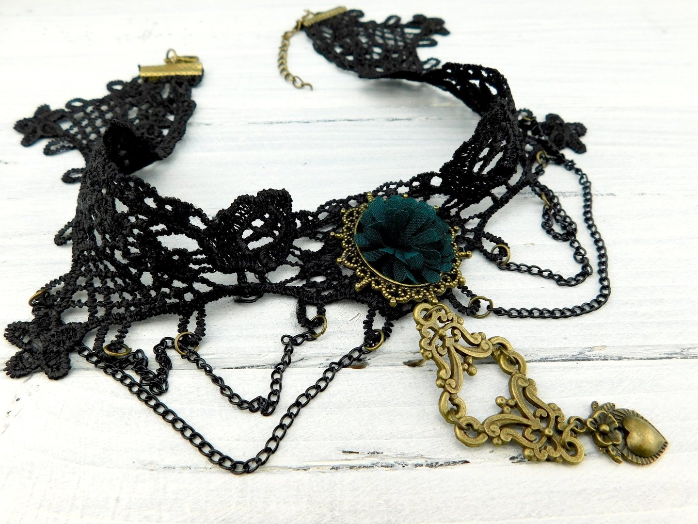 Schwarzes Halsband "Barock Lady" - Vintage Schmuckstübchen