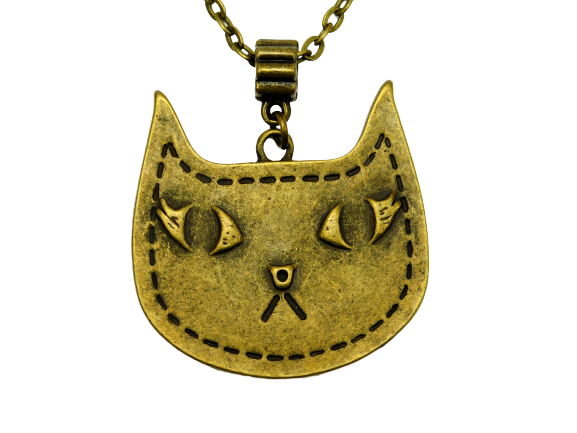 Halskette "Grumpy Cat" in Bronze