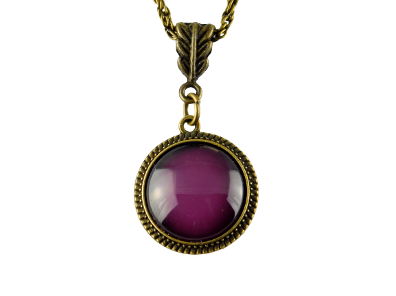 Halskette "Berry, Berry!" mit rundem Cabochon-Anhänger