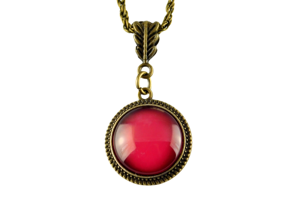 Halskette "Berry, Berry!" mit rundem Cabochon-Anhänger