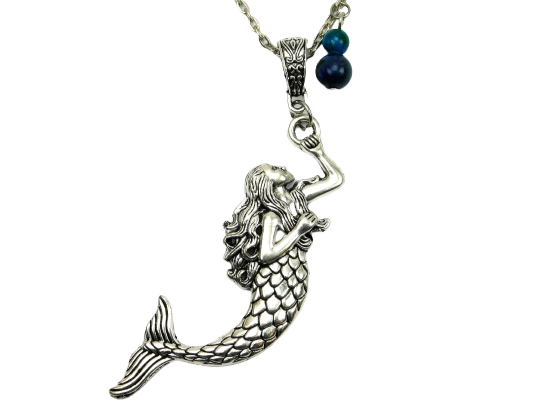 Mermaid Halskette "Blaue Lagune" mit Meerjungfrau