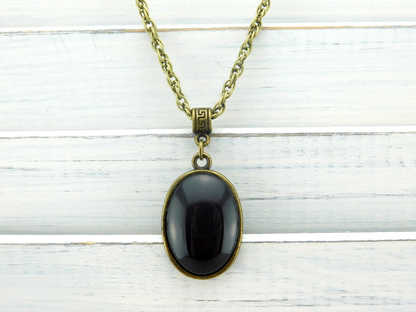 Vintage Halskette "Dark Lady" in Bronze