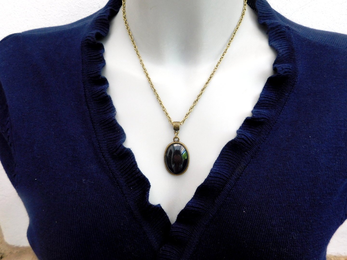 Vintage Halskette "Dark Lady" in Bronze