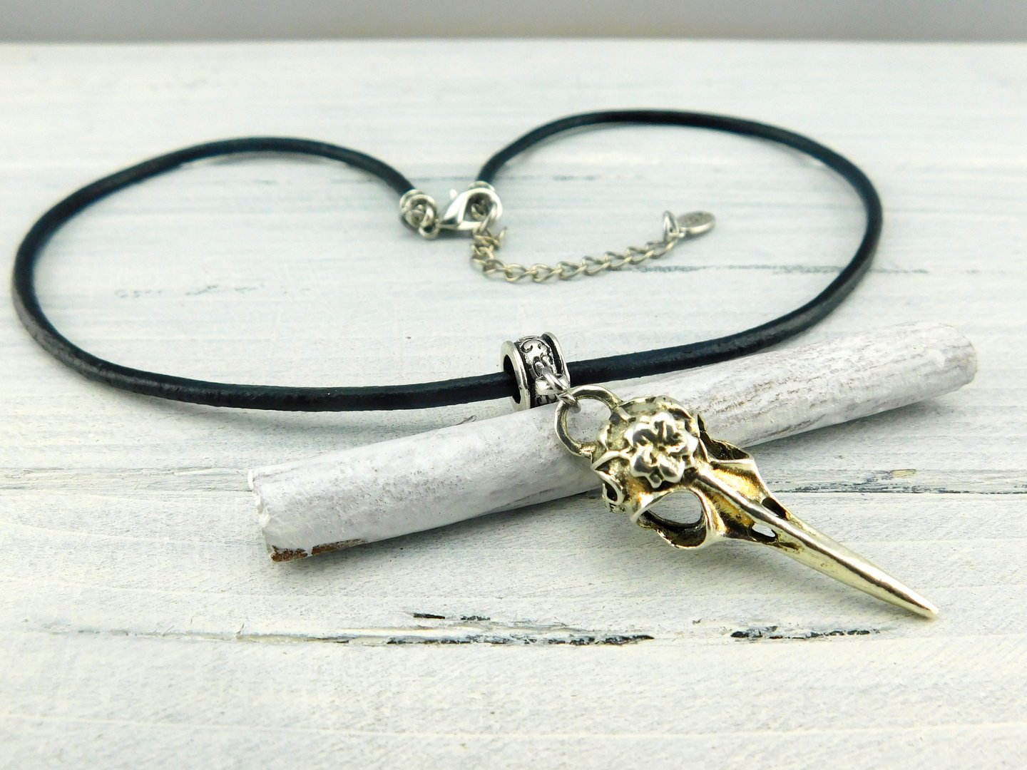Gothic Halskette "Bird Skull"