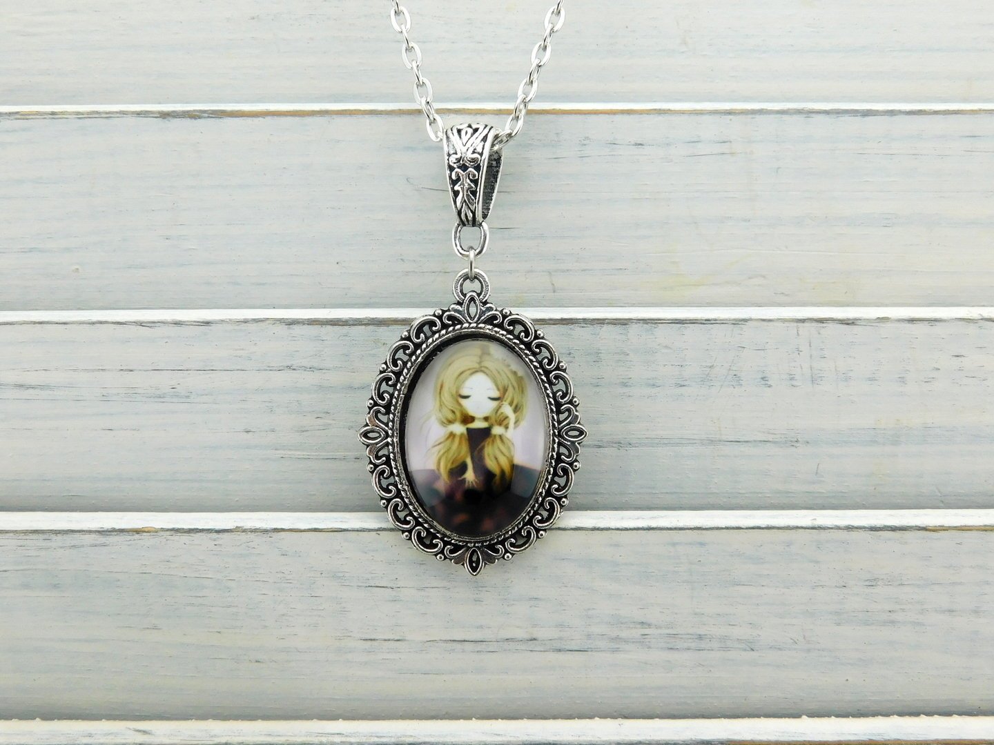 Halskette "Victorian Girls" in Silber