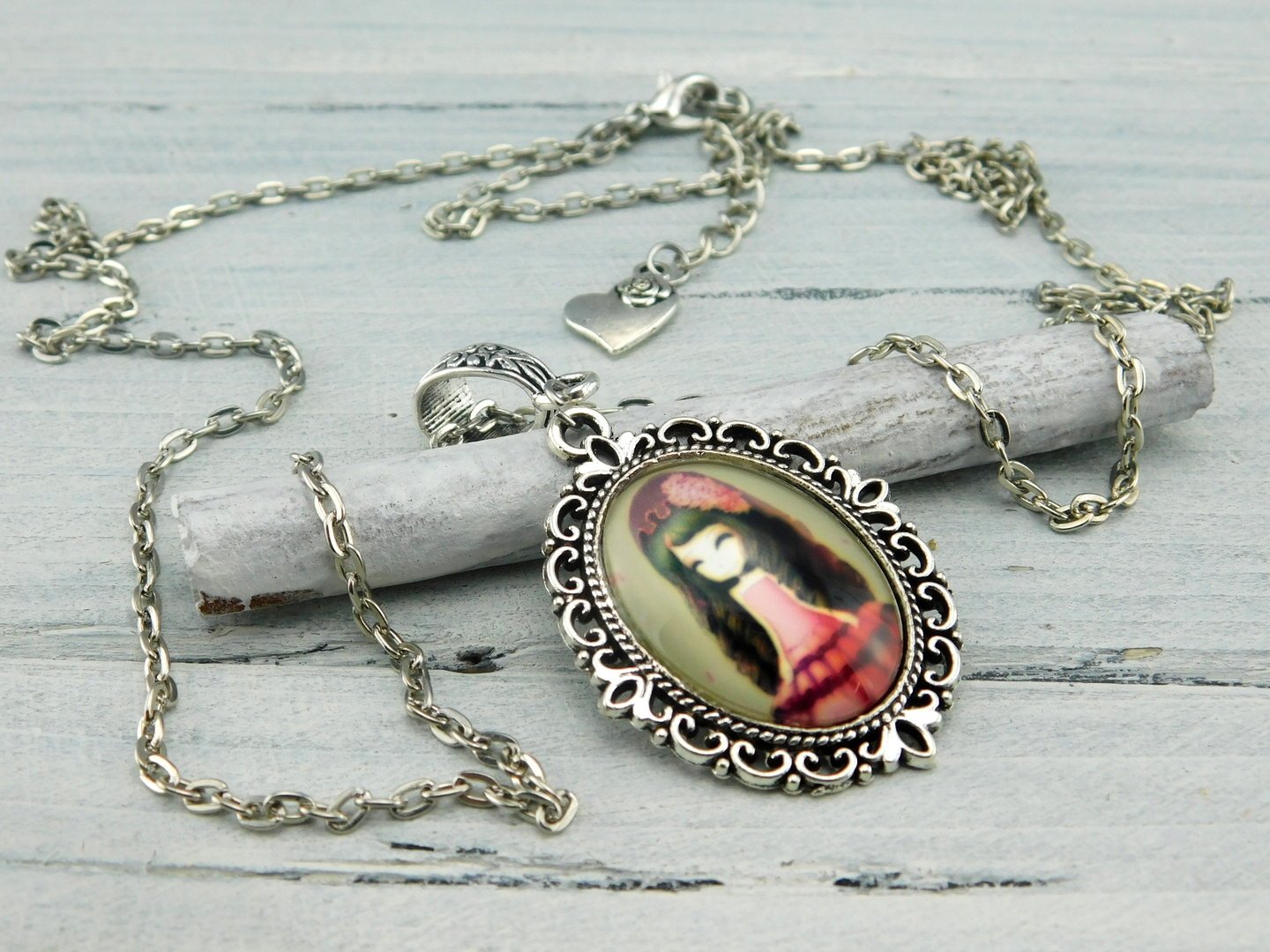 Halskette "Victorian Girls" in Silber