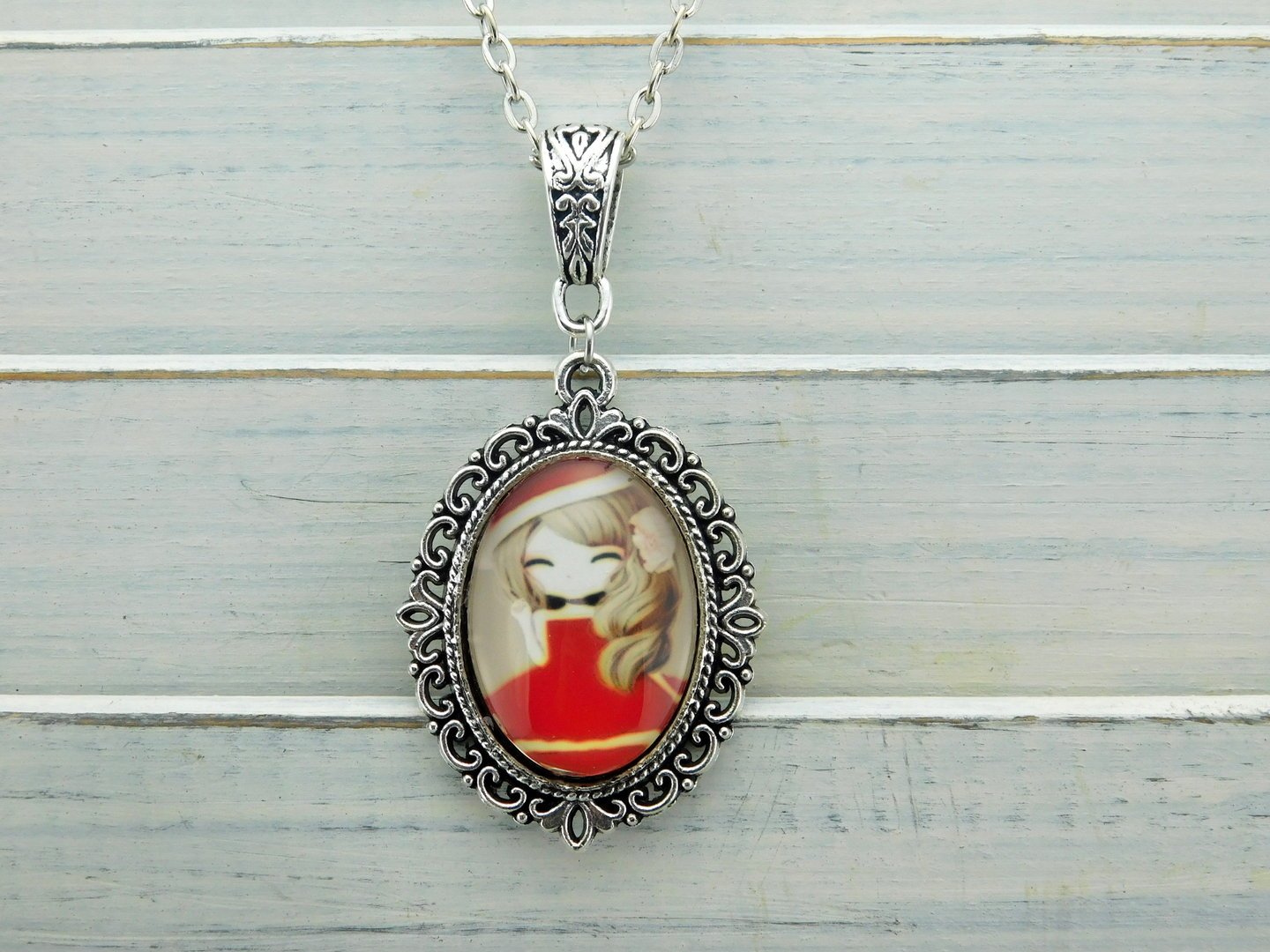 Halskette "Victorian Girls" in Silber