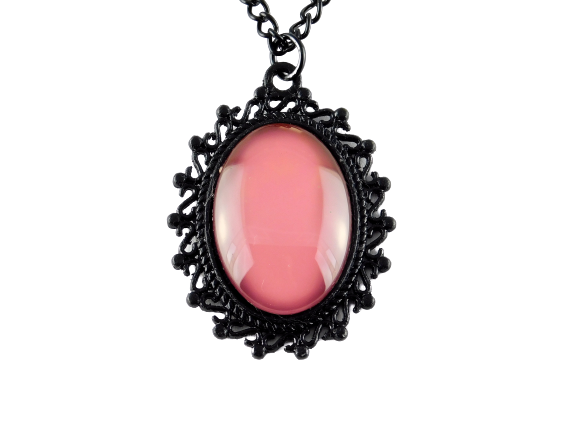 Halskette "Barock Cabochon" in Schwarz