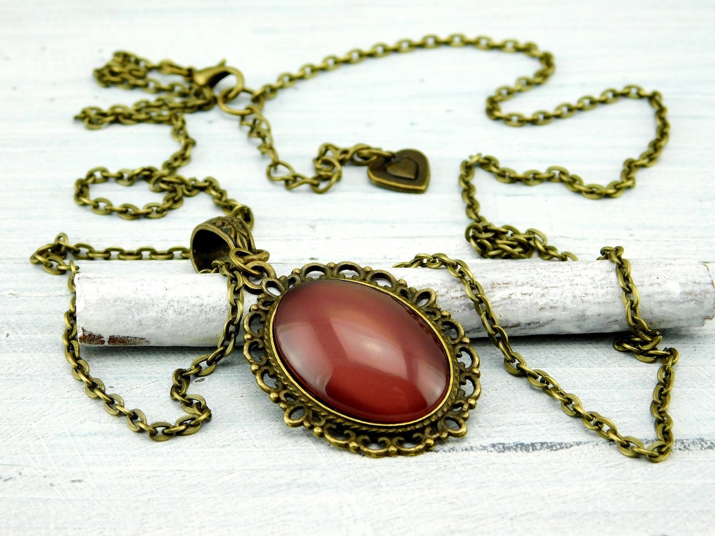 Lange Barock-Stil Halskette mit Cabochon