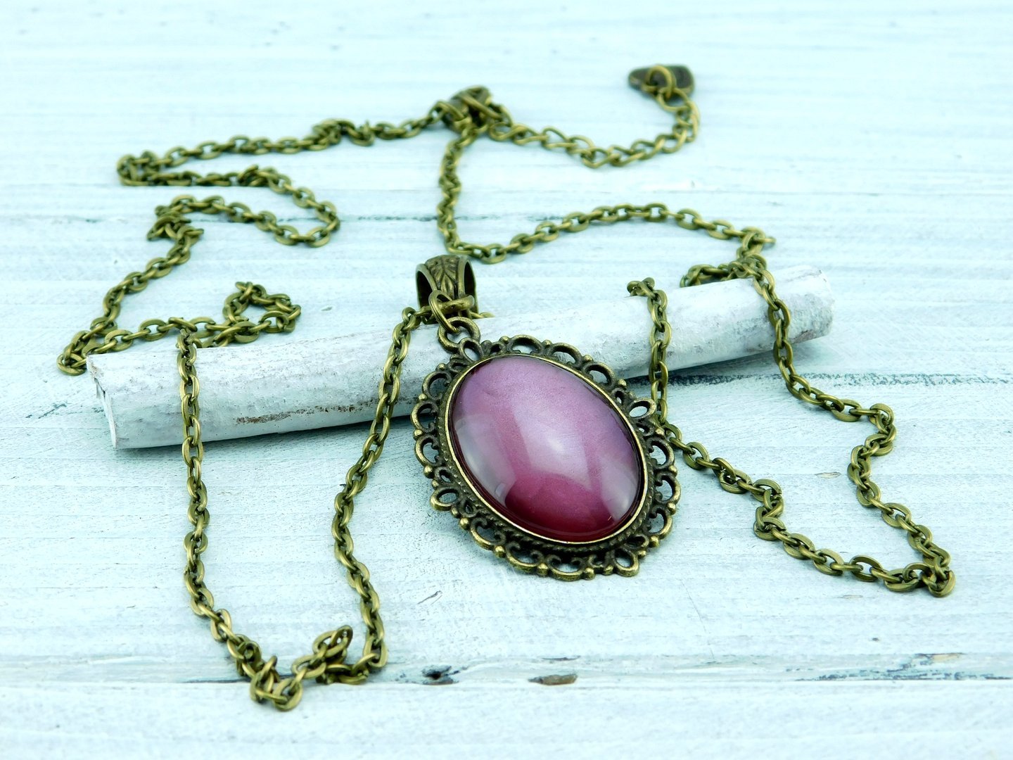 Lange Barock-Stil Halskette mit Cabochon
