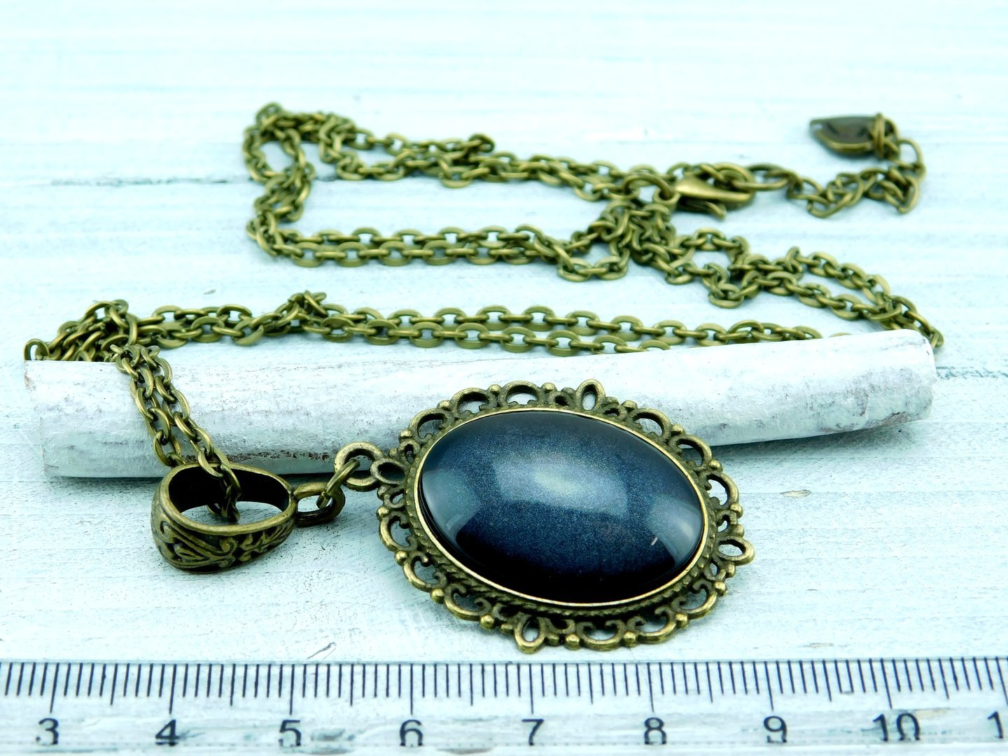 Lange Barock-Stil Halskette mit Cabochon