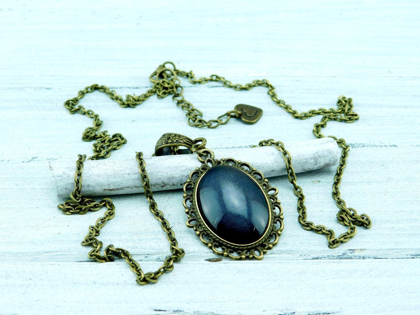 Lange Barock-Stil Halskette mit Cabochon