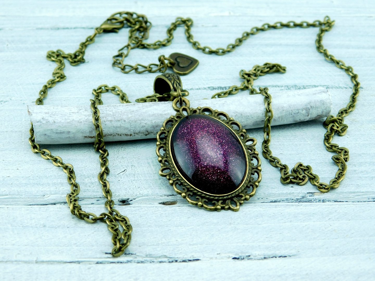 Lange Barock-Stil Halskette mit Cabochon