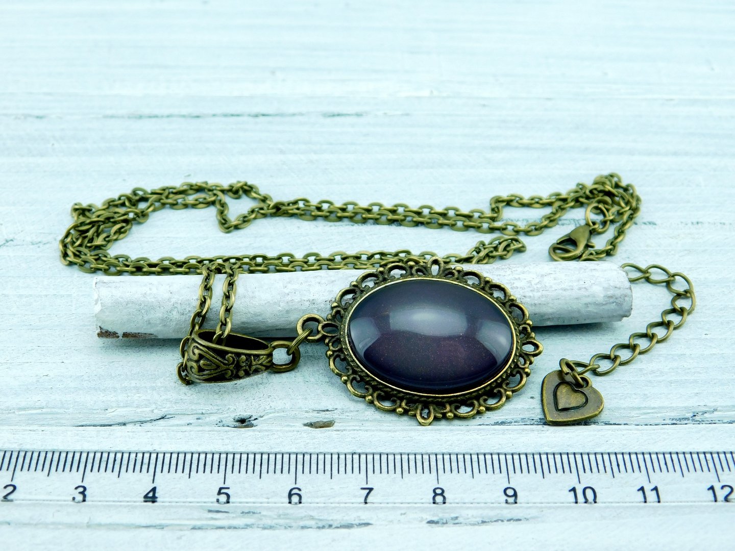 Lange Barock-Stil Halskette mit Cabochon