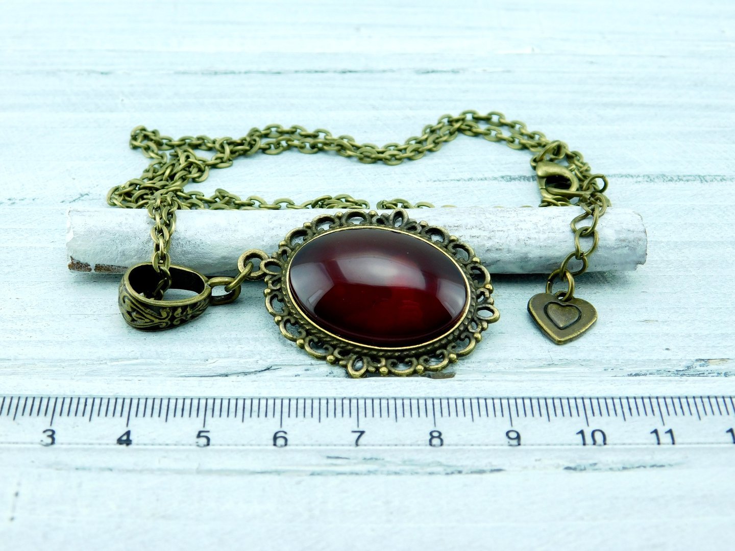 Lange Barock-Stil Halskette mit Cabochon