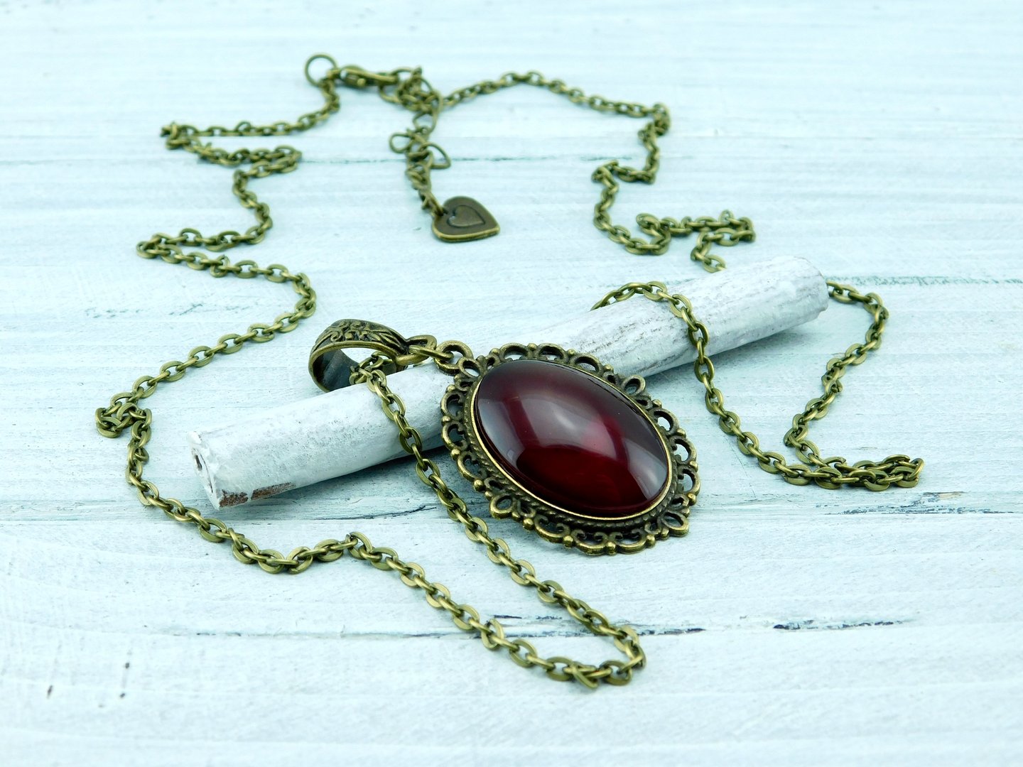 Lange Barock-Stil Halskette mit Cabochon