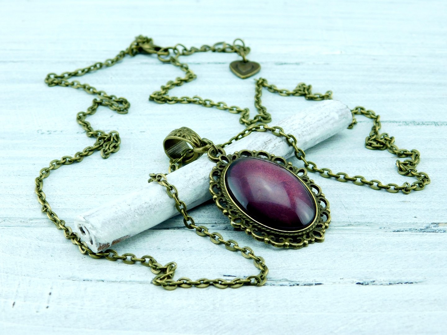 Lange Barock-Stil Halskette mit Cabochon