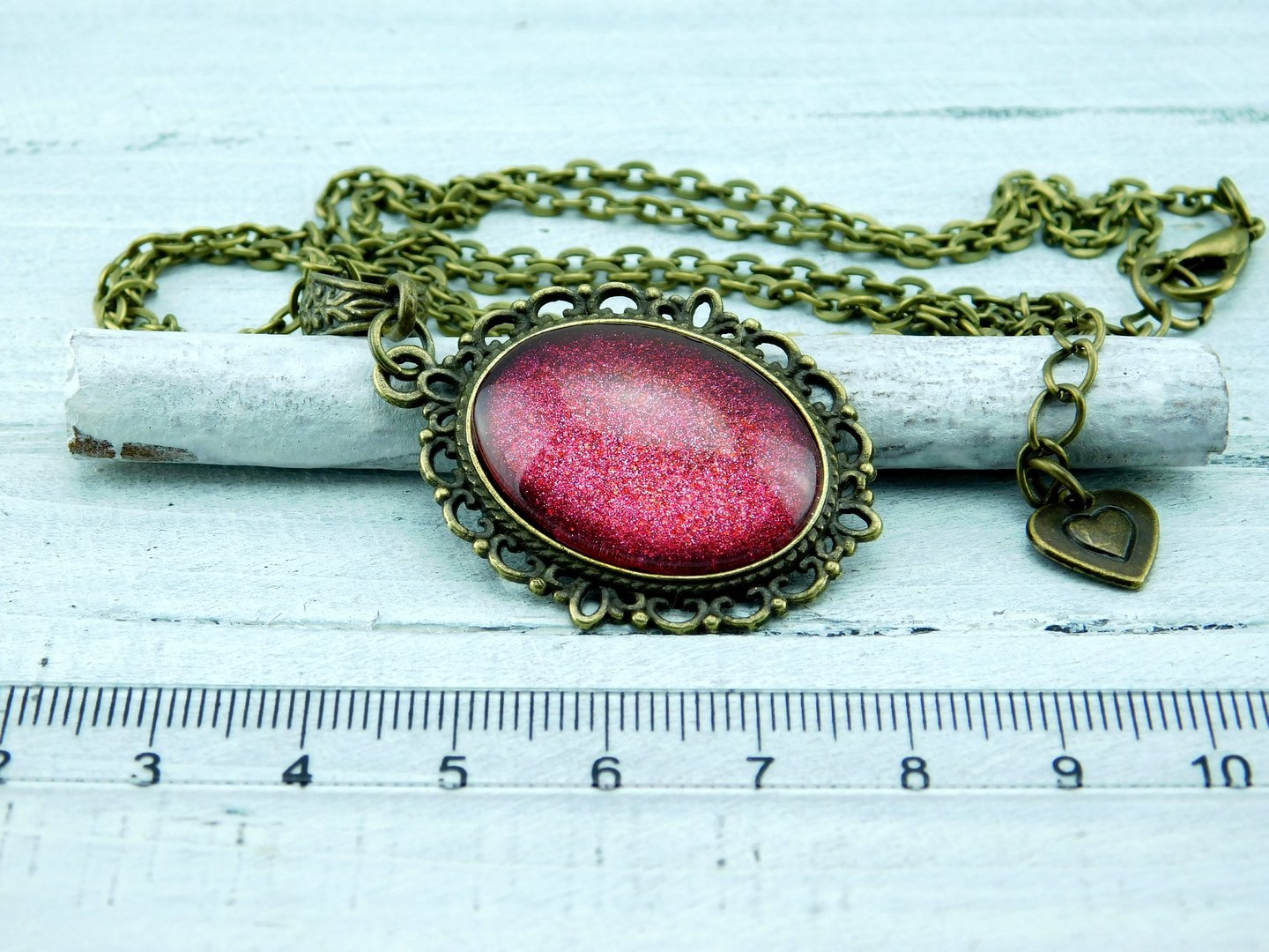 Lange Barock-Stil Halskette mit Cabochon