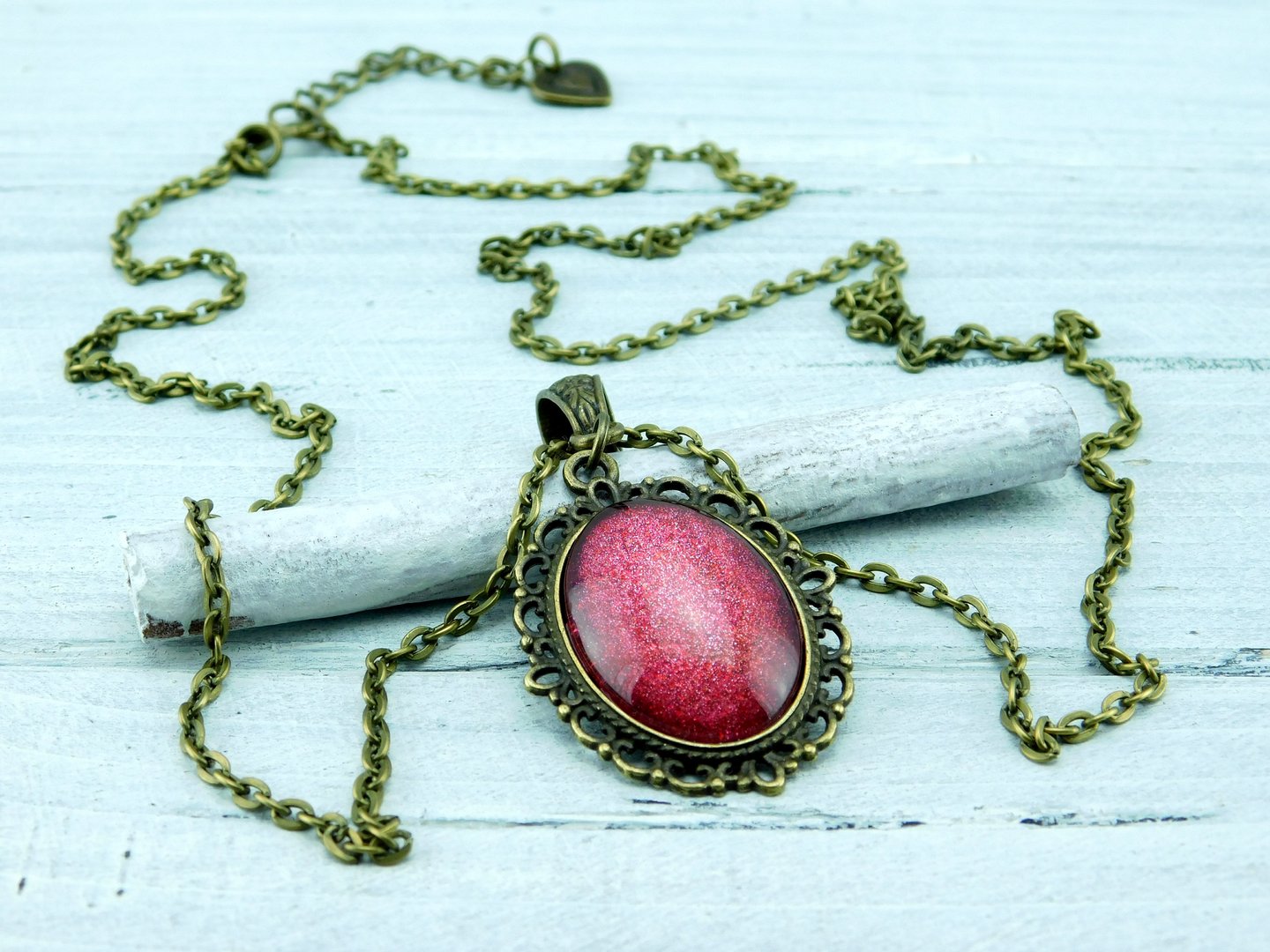 Lange Barock-Stil Halskette mit Cabochon