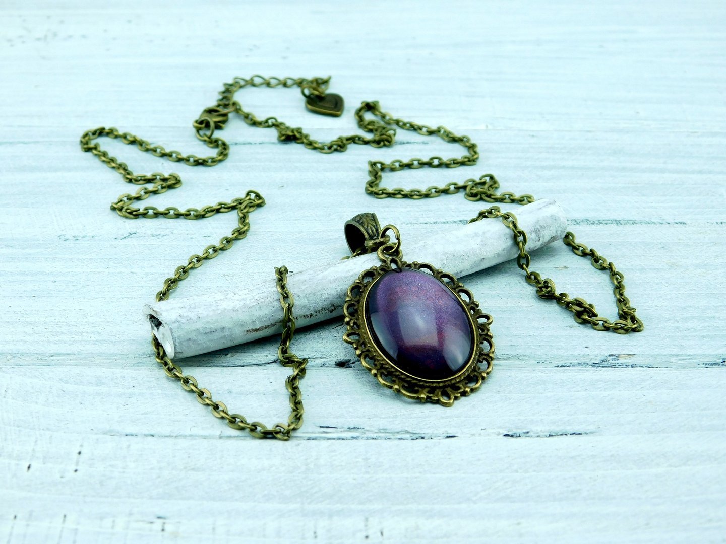 Lange Barock-Stil Halskette mit Cabochon