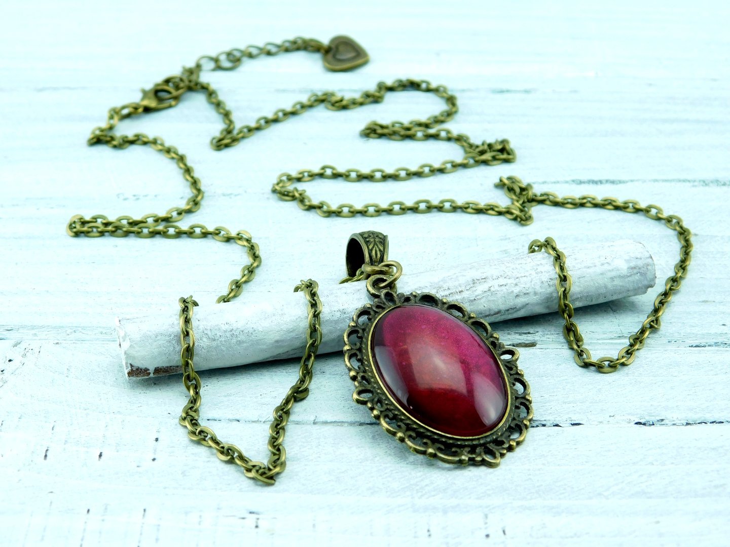 Lange Barock-Stil Halskette mit Cabochon