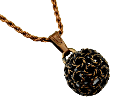 Kurze Halskette "Kupferkugel