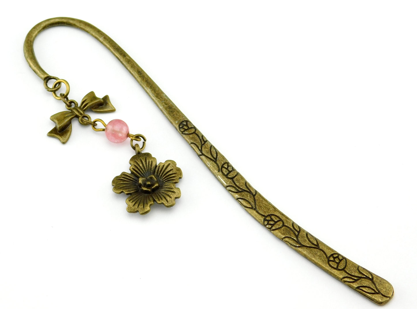 Lesezeichen "Flower Love" mit Erdbeerquarz